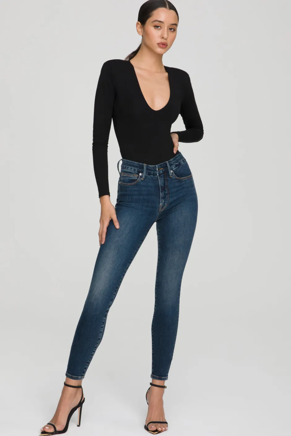 Good American Skinny | High-Rise<GOOD LEGS SKINNY JEANS Blue609