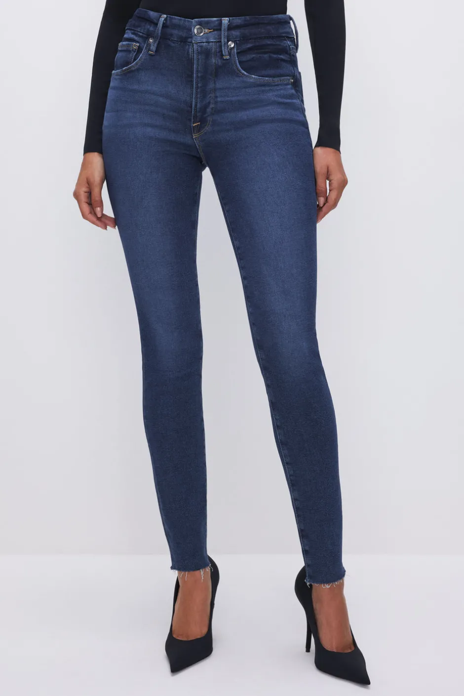 Good American Skinny | High-Rise<GOOD LEGS SKINNY JEANS Blue866