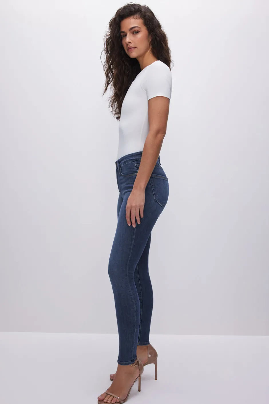 Good American Skinny | High-Rise<GOOD LEGS SKINNY JEANS Blue004