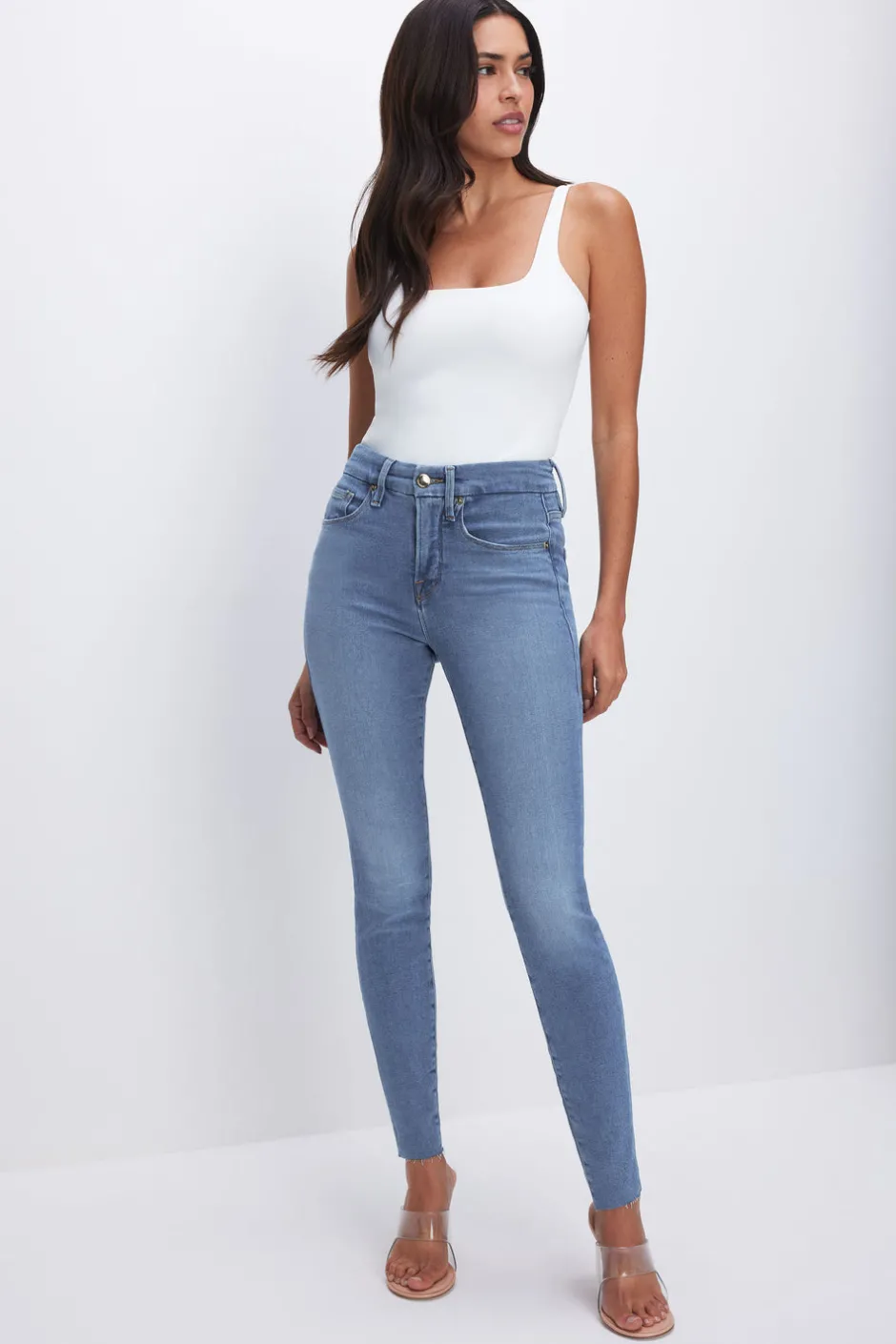 Good American Skinny | Long Inseam<GOOD LEGS SKINNY JEANS Blue655