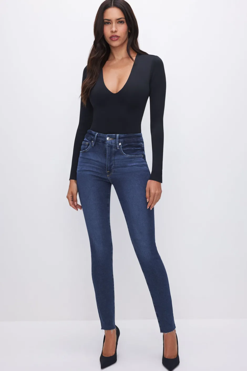 Good American Skinny | High-Rise<GOOD LEGS SKINNY JEANS Blue866