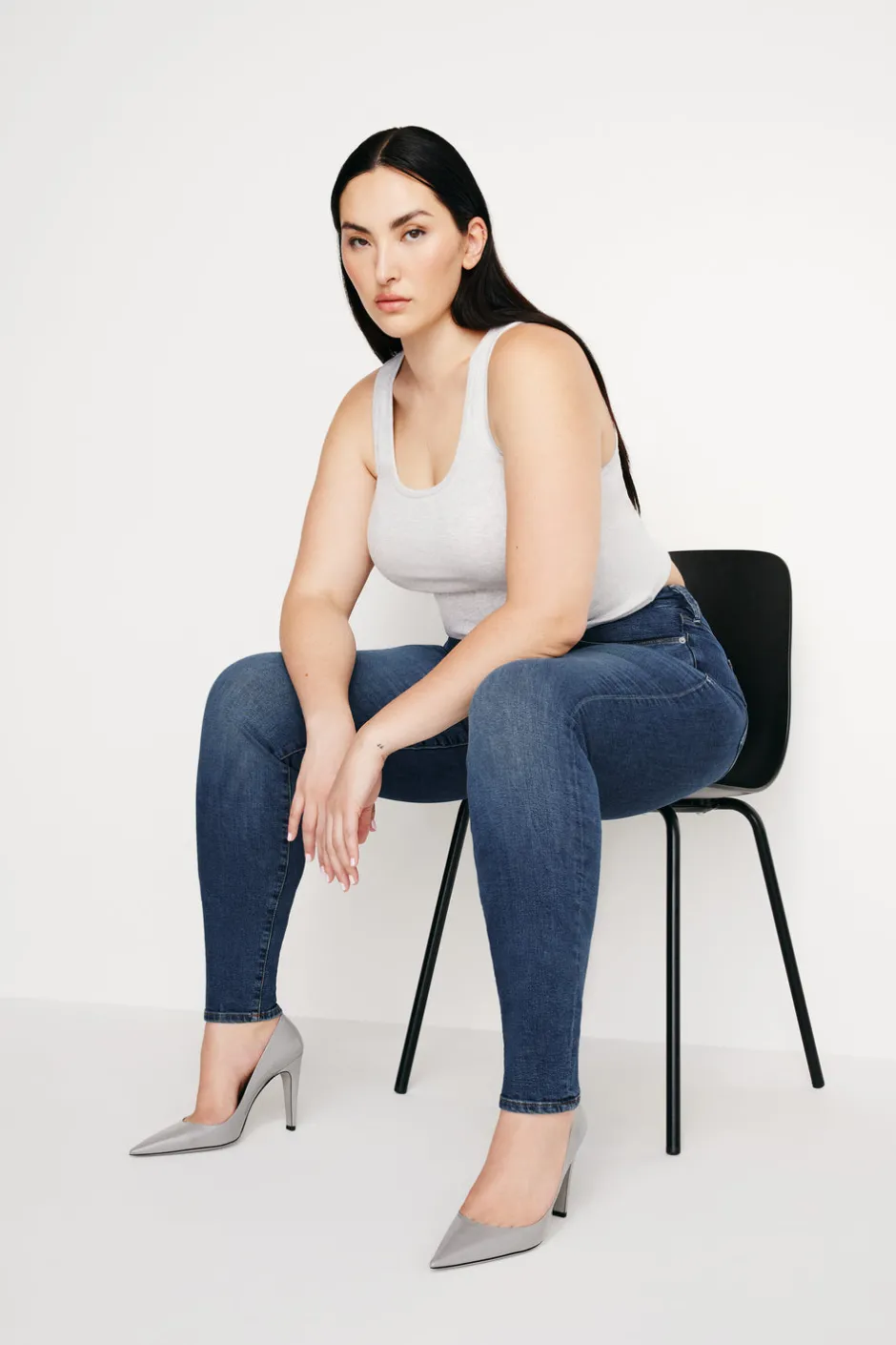 Good American Skinny | High-Rise<GOOD LEGS SKINNY JEANS Blue004
