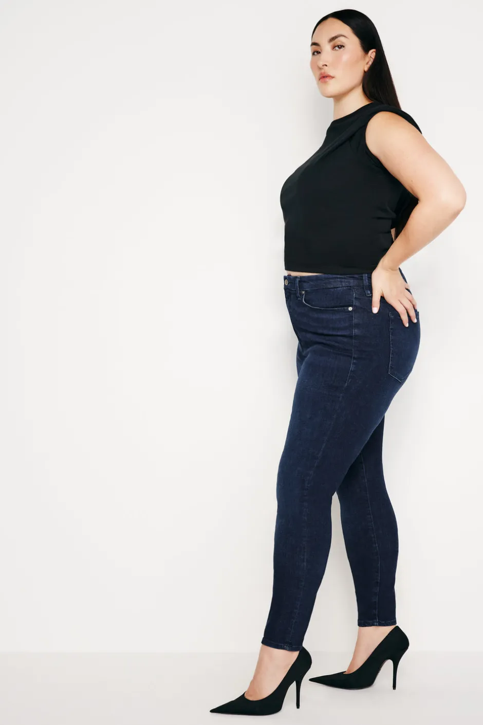 Good American Skinny | High-Rise<GOOD LEGS SKINNY JEANS Blue224