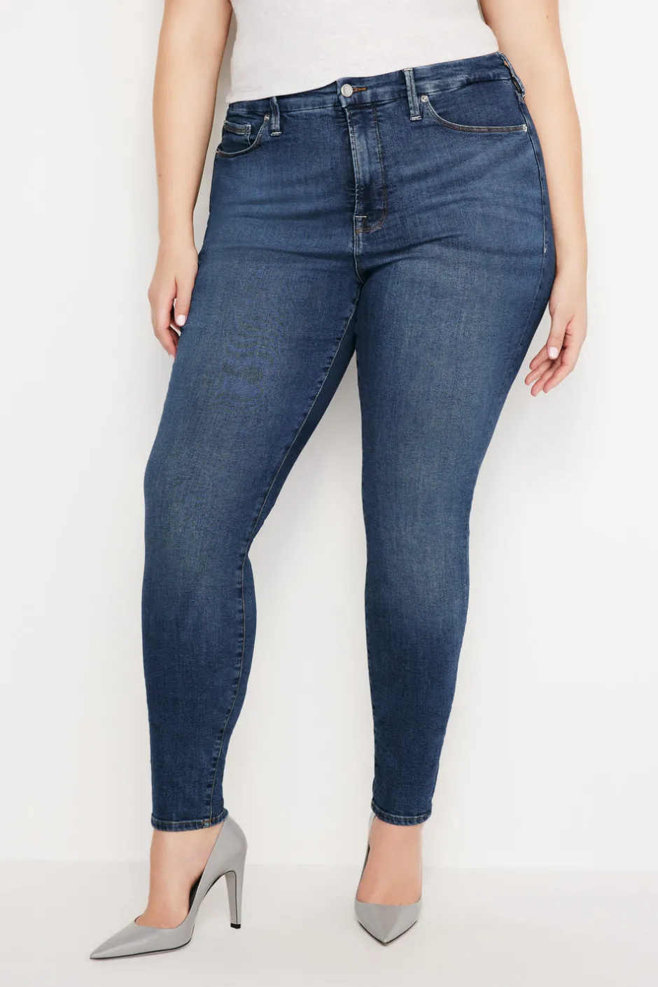 Good American Skinny | High-Rise<GOOD LEGS SKINNY JEANS Blue004