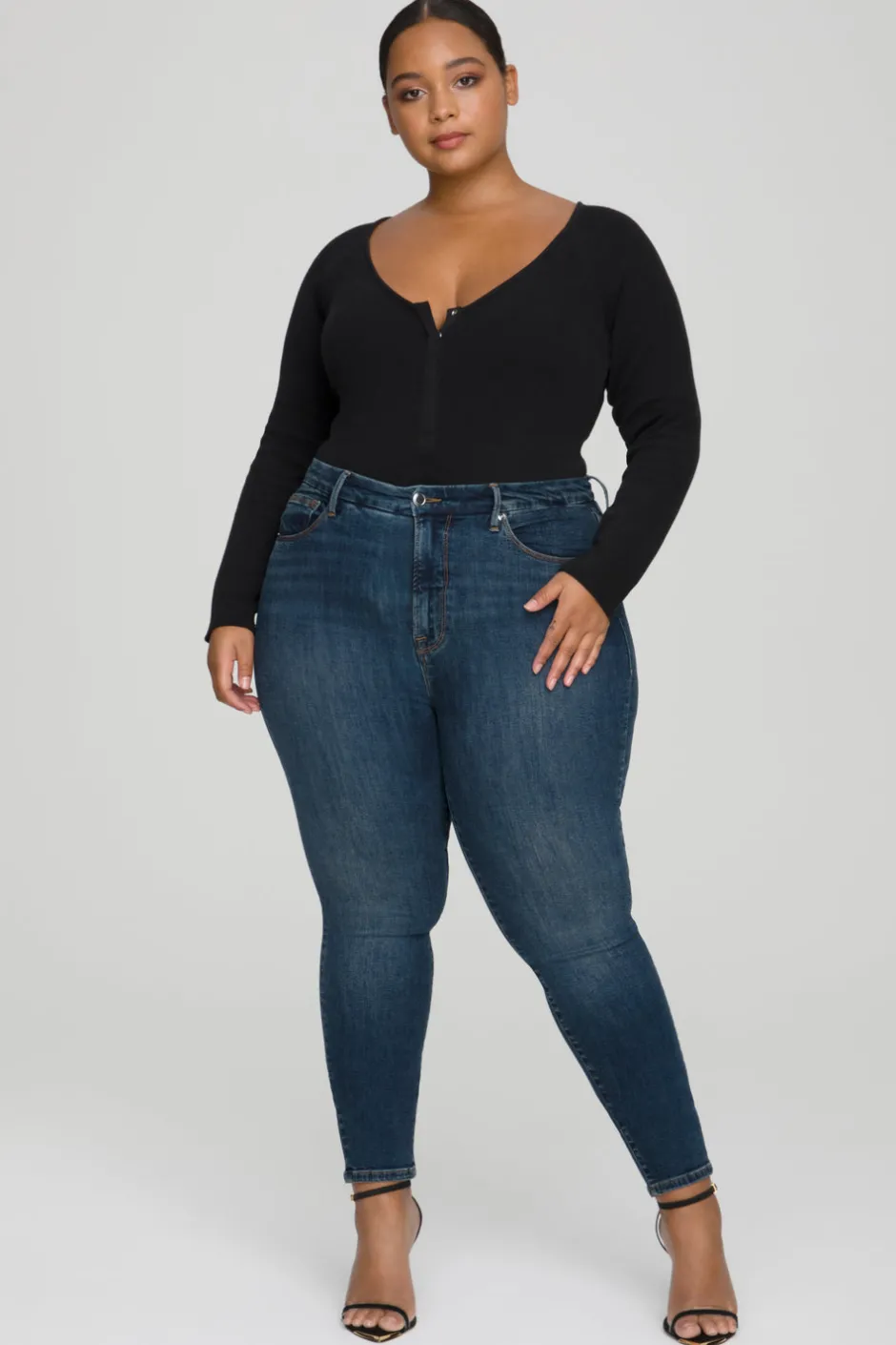 Good American Skinny | High-Rise<GOOD LEGS SKINNY JEANS Blue609