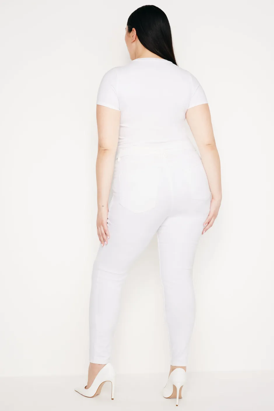 Good American Skinny | Mid-Rise<GOOD LEGS SKINNY JEANS White001