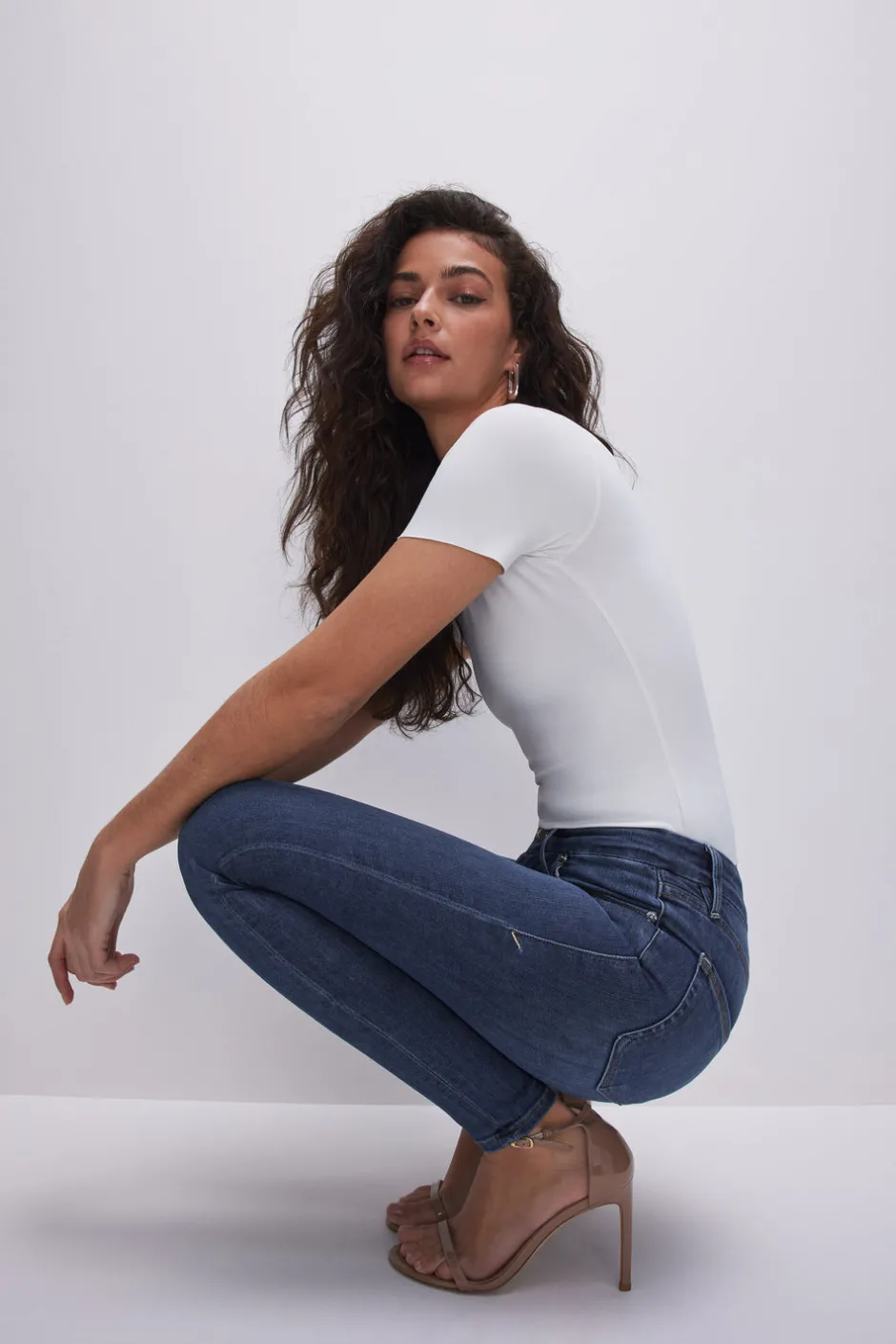 Good American Skinny | High-Rise<GOOD LEGS SKINNY JEANS Blue004
