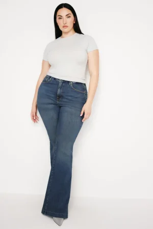 Good American Bootcut & Flare | Long Inseam<GOOD LEGS FLARE Blue004