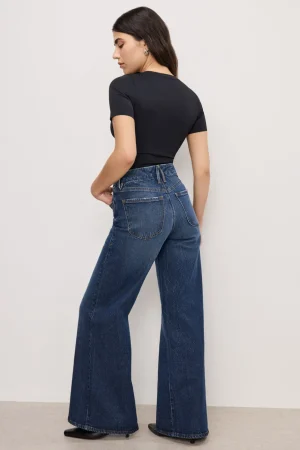 Good American Wide Leg | High-Rise<GOOD PETITE PALAZZO JEANS Indigo764