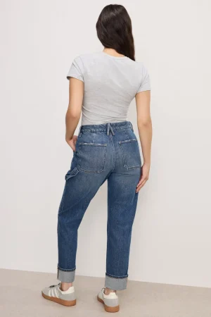 Good American Relaxed | High-Rise<GOOD PETITE WEEKENDER CARPENTER JEANS Indigo747