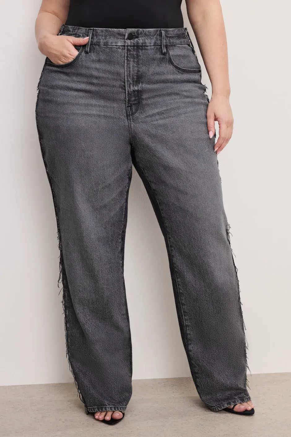 Good American Relaxed<GOOD ’90s RELAXED JEANS Black365