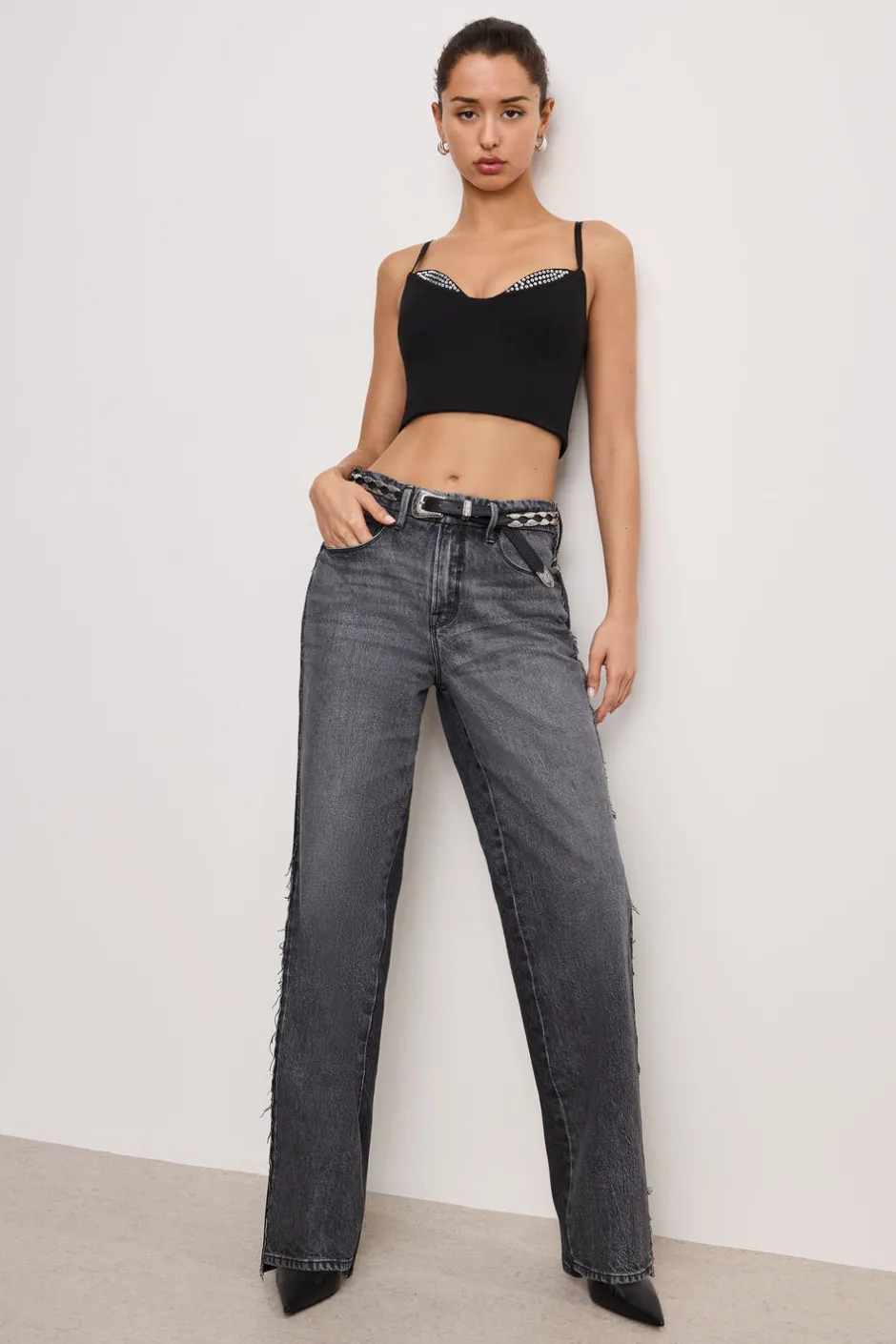 Good American Relaxed<GOOD ’90s RELAXED JEANS Black365