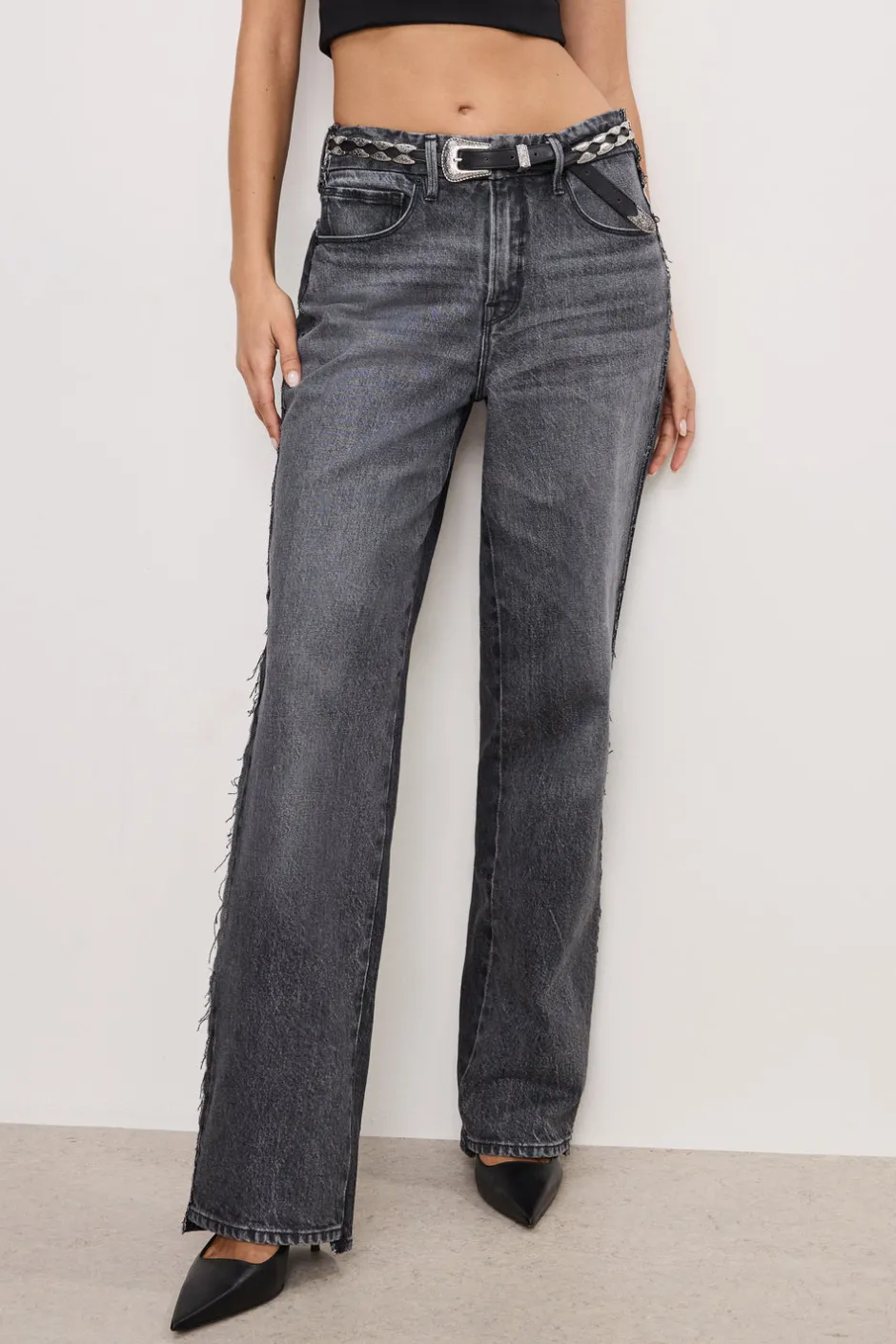 Good American Relaxed<GOOD ’90s RELAXED JEANS Black365