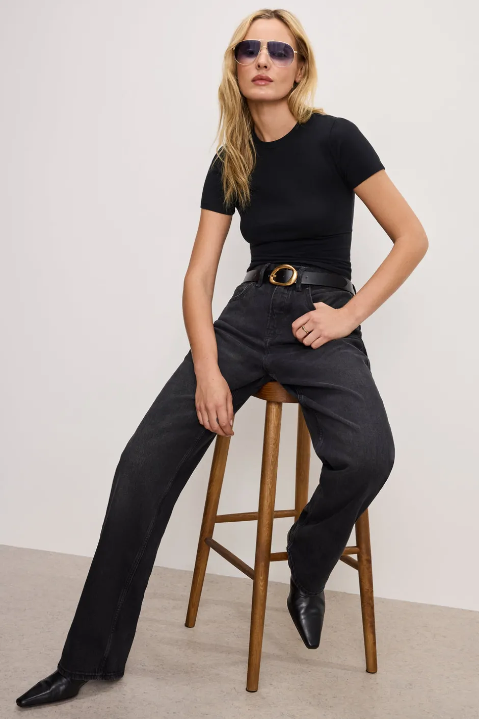 Good American Relaxed | Mid-Rise<GOOD ’90s RELAXED JEANS Black348