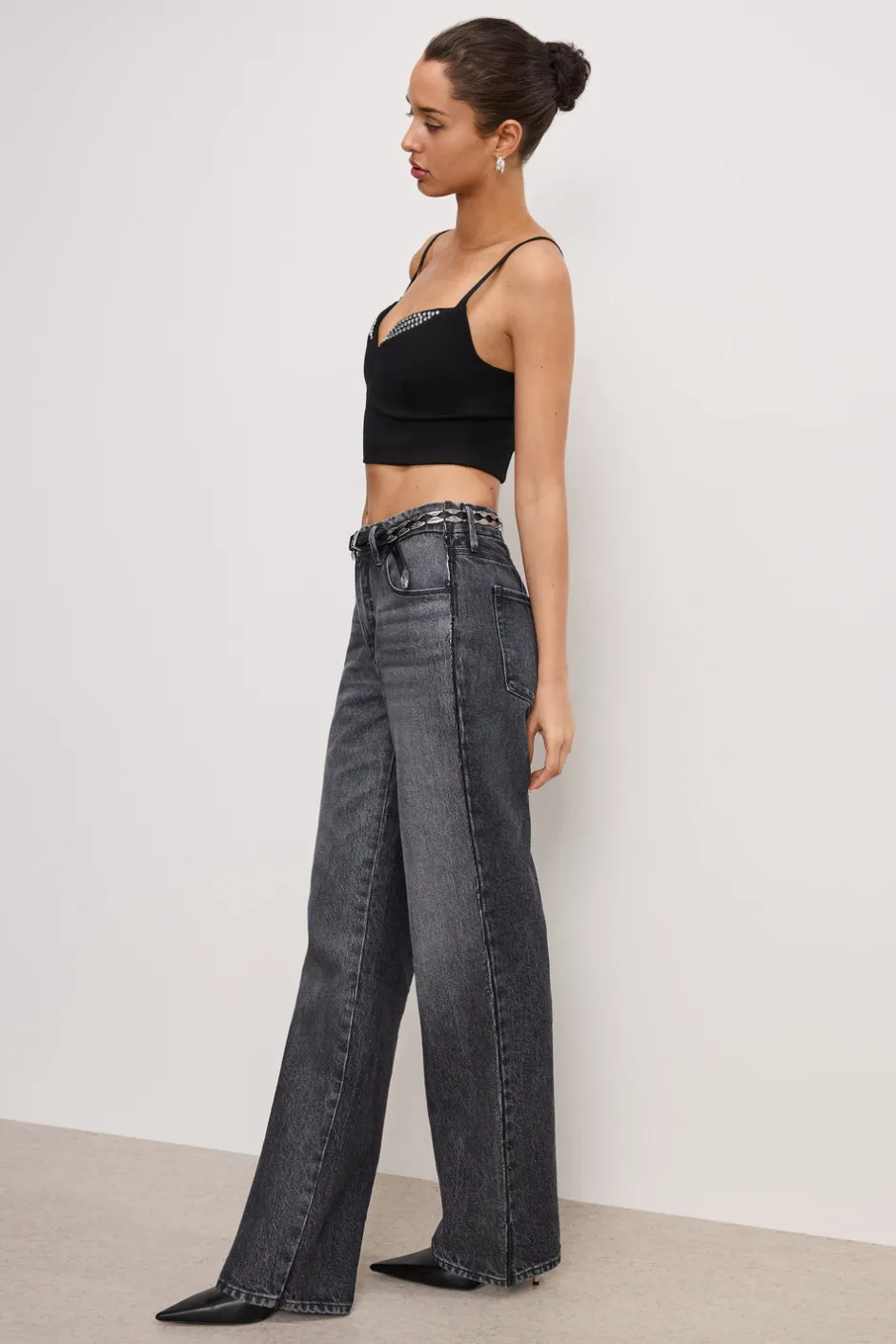 Good American Relaxed<GOOD ’90s RELAXED JEANS Black365