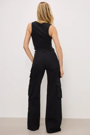 Good American Wide Leg<GOOD SKATE TWILL CARGO PANTS Black001