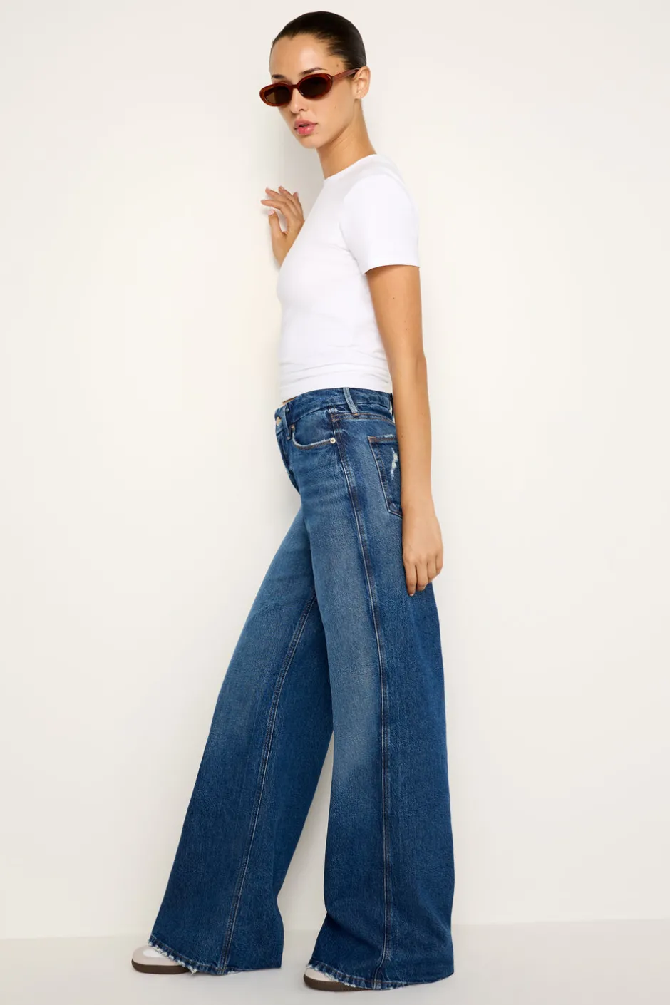 Good American Wide Leg<GOOD SKATE WIDE JEANS Indigo713
