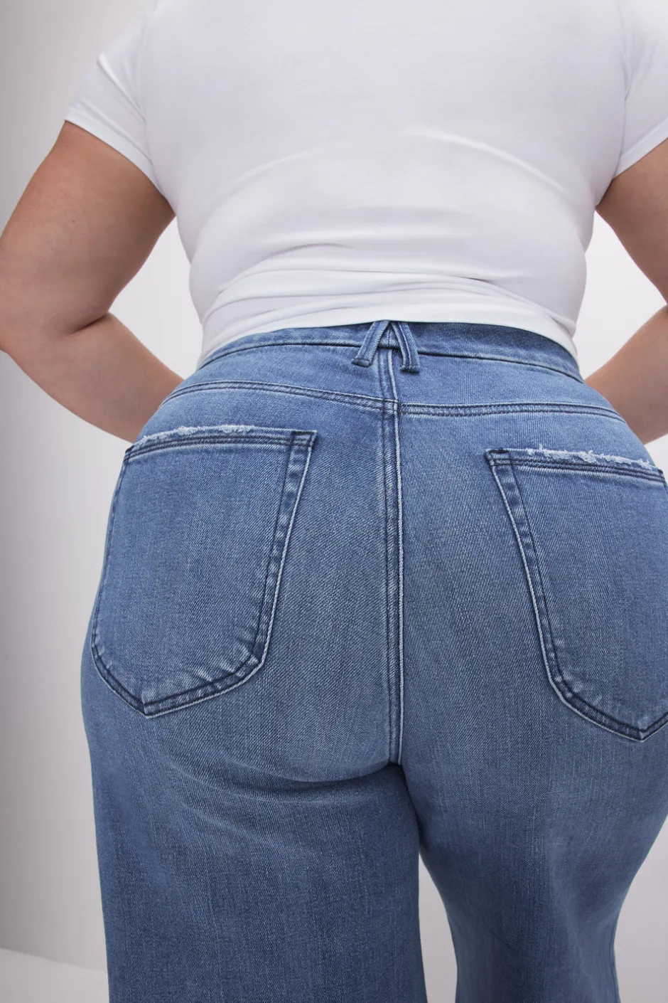 Good American Wide Leg | Cropped Denim<GOOD WAIST CROPPED PALAZZO JEANS Indigo338