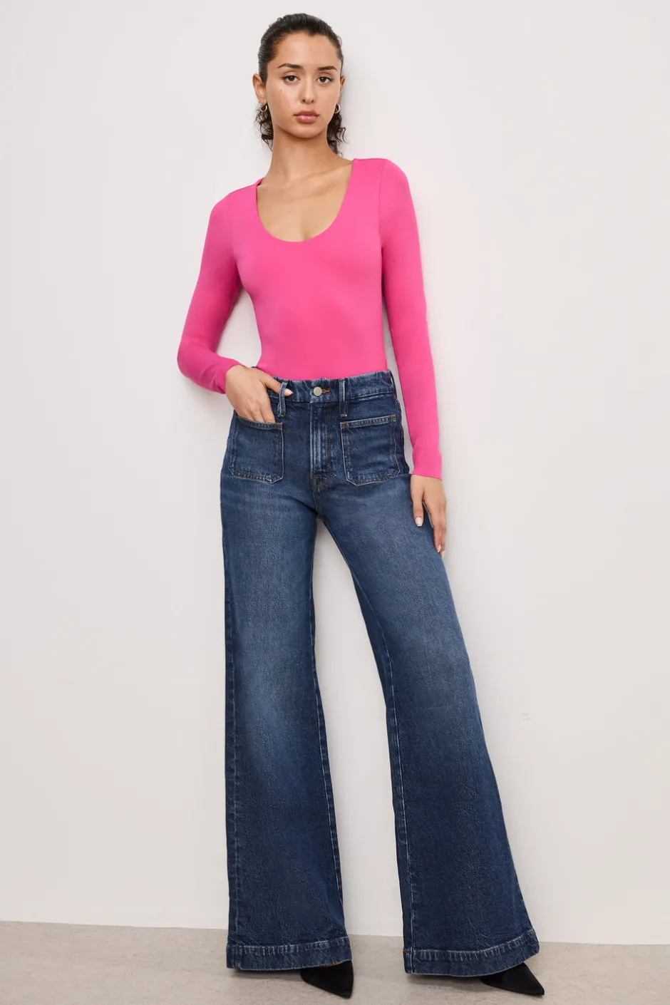 Good American Relaxed | Wide Leg<GOOD WAIST PALAZZO JEANS Indigo759
