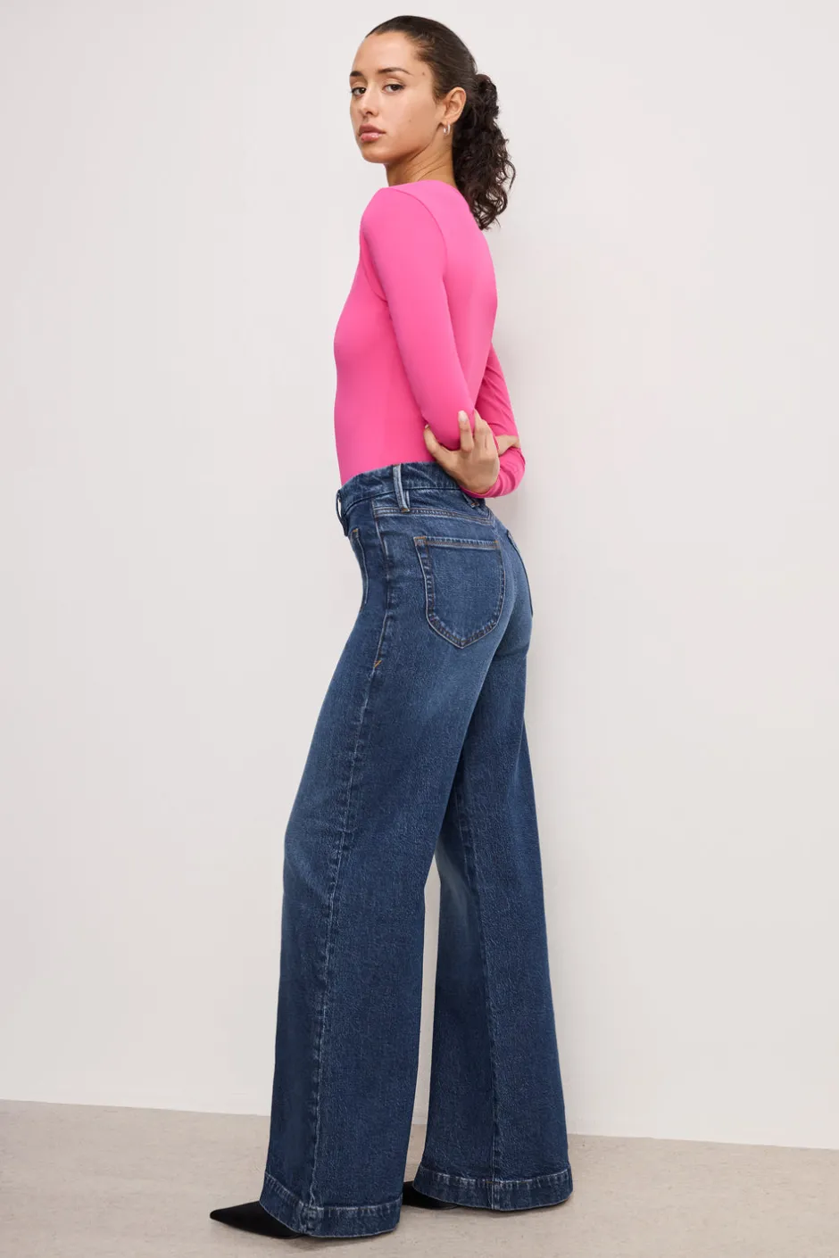 Good American Relaxed | Wide Leg<GOOD WAIST PALAZZO JEANS Indigo759