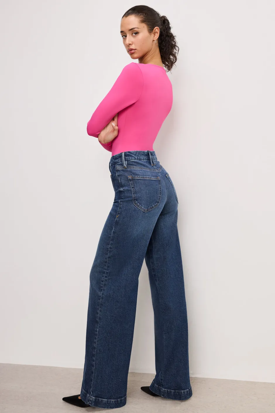 Good American Relaxed | Wide Leg<GOOD WAIST PALAZZO JEANS Indigo759