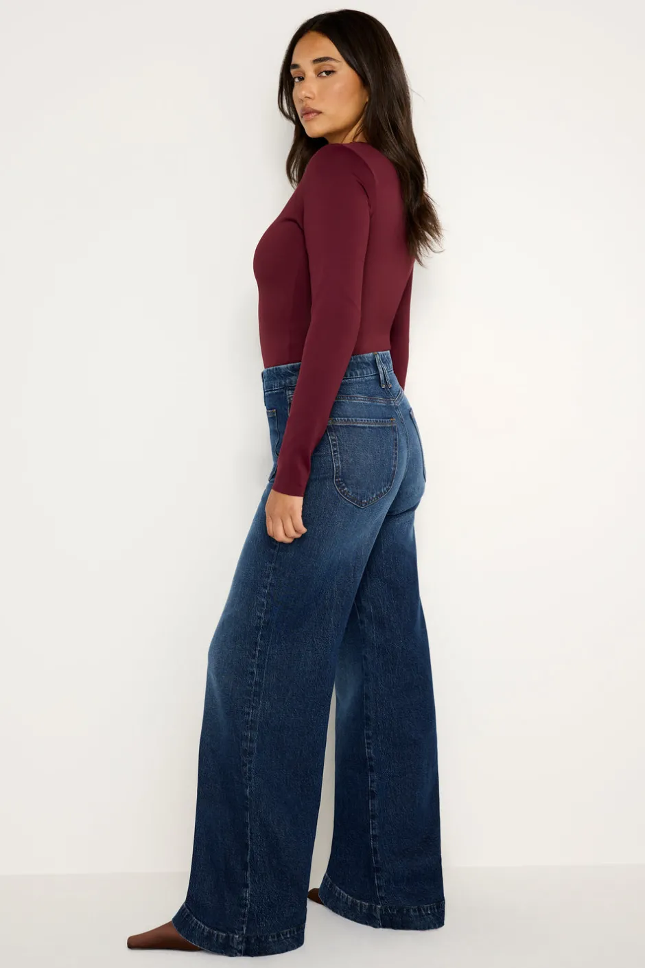 Good American Relaxed | Wide Leg<GOOD WAIST PALAZZO JEANS Indigo759