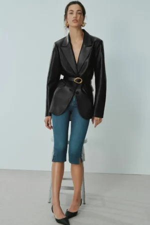 Good American Cropped Denim<GOOD CAPRI Blue004