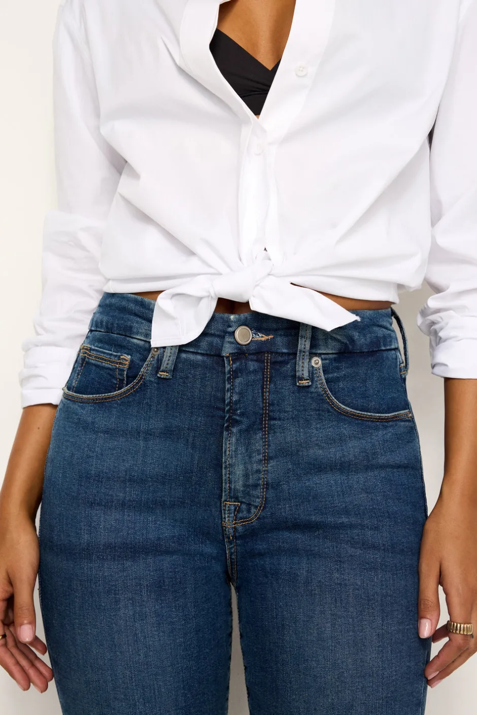 Good American Cropped Denim<GOOD CAPRI Blue004