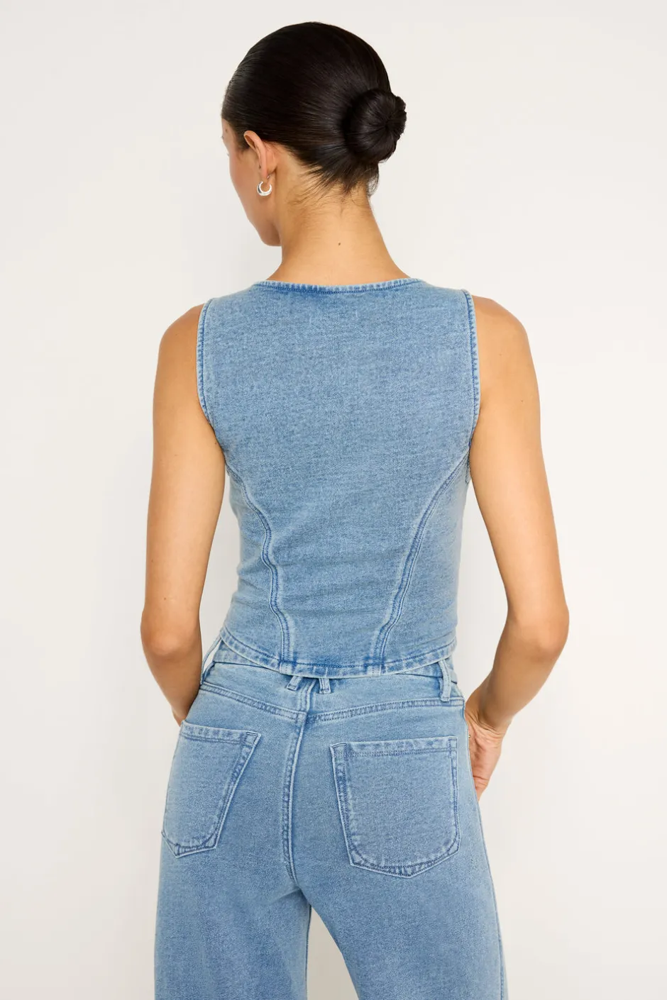 Good American Tops<JEANIUS BUSTIER VEST Indigo586