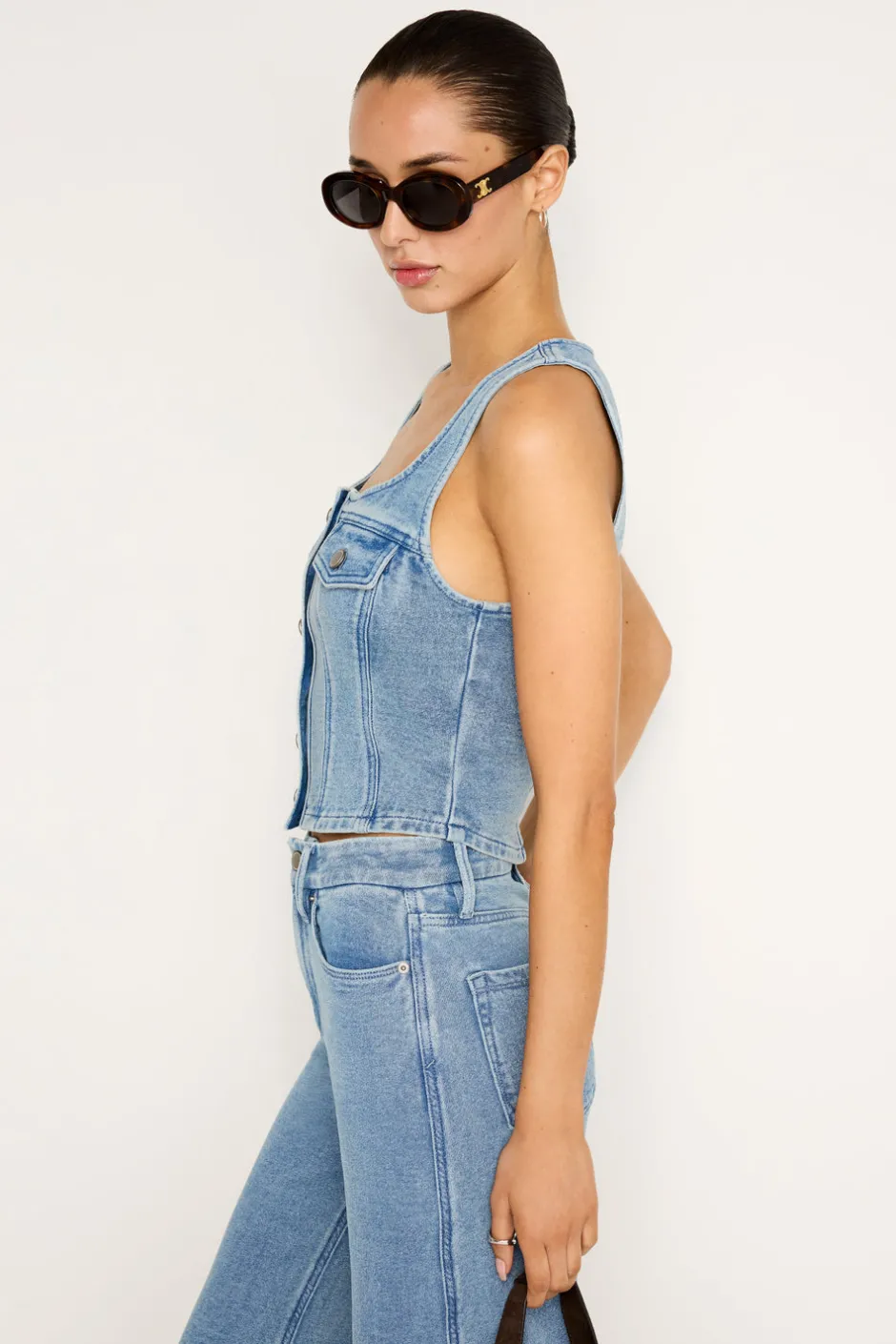 Good American Tops<JEANIUS BUSTIER VEST Indigo586