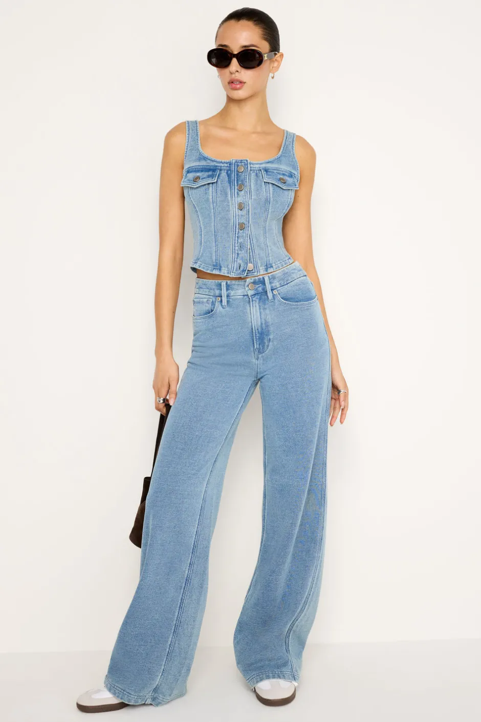 Good American Tops<JEANIUS BUSTIER VEST Indigo586