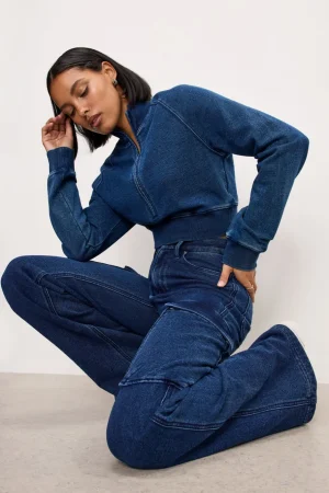Good American Wide Leg | Sweats<JEANIUS GOOD SKATE CARGO PANTS Indigo377