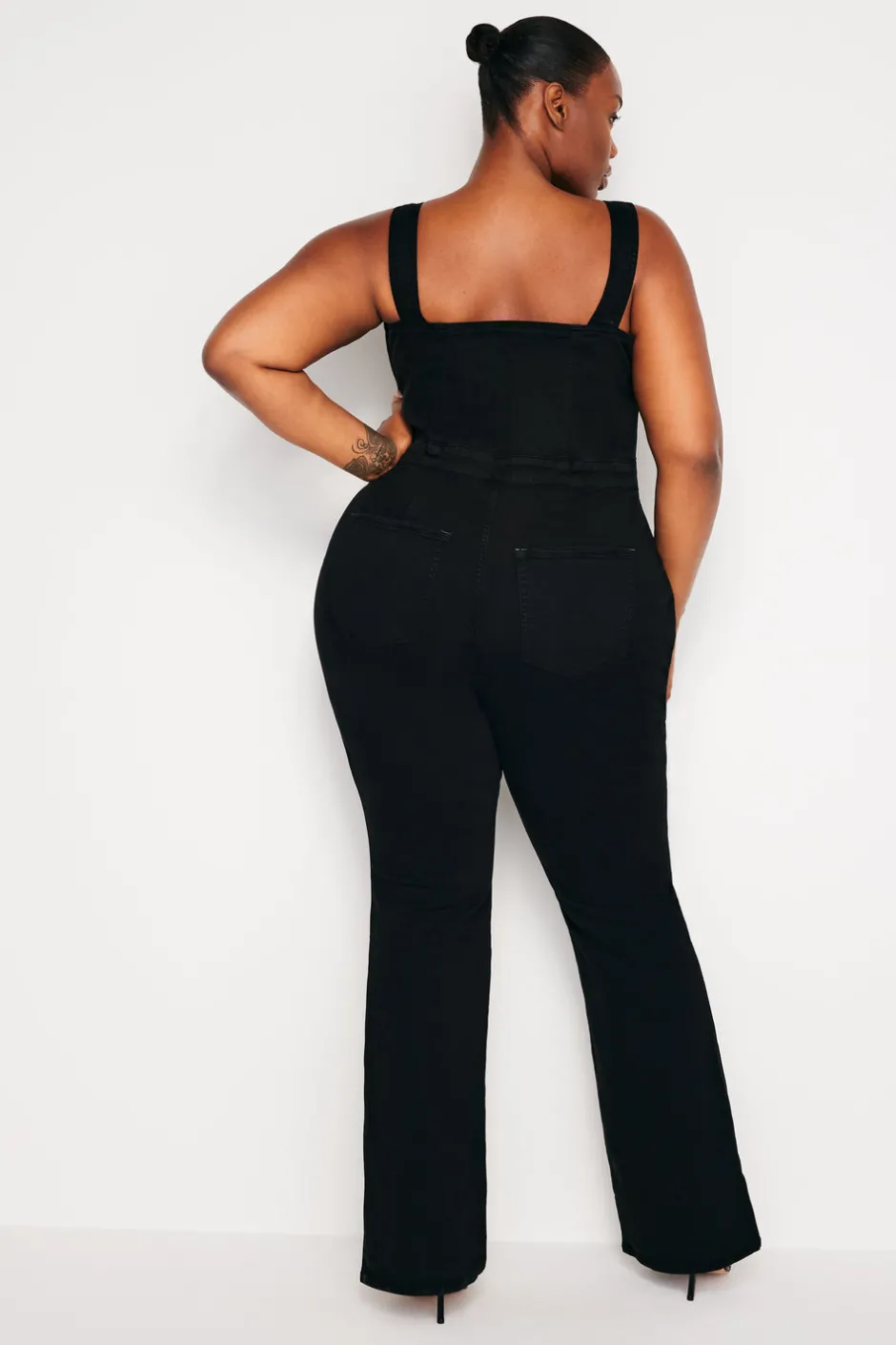 Good American Jumpsuits<LACE UP UTILITY JUMPSUIT Black001