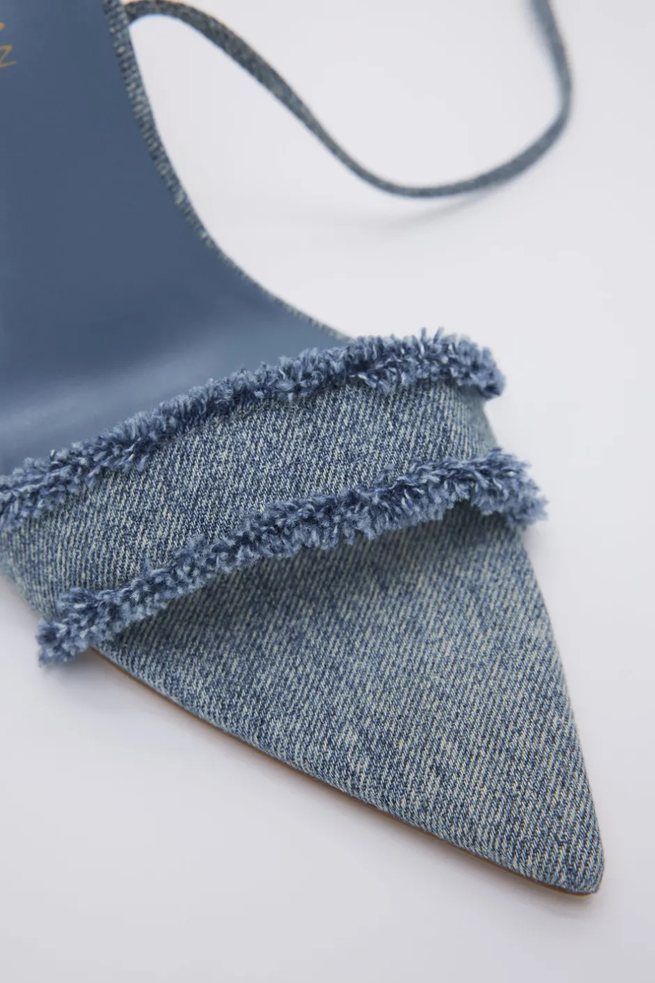 Good American Shoes<LACE UP HEELS Blue denim002