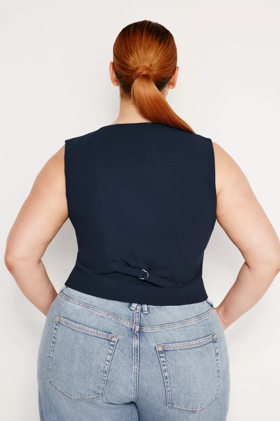 Good American Tops<LUXE SUITING VEST New navy002