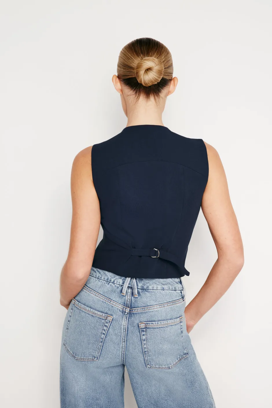 Good American Tops<LUXE SUITING VEST New navy002