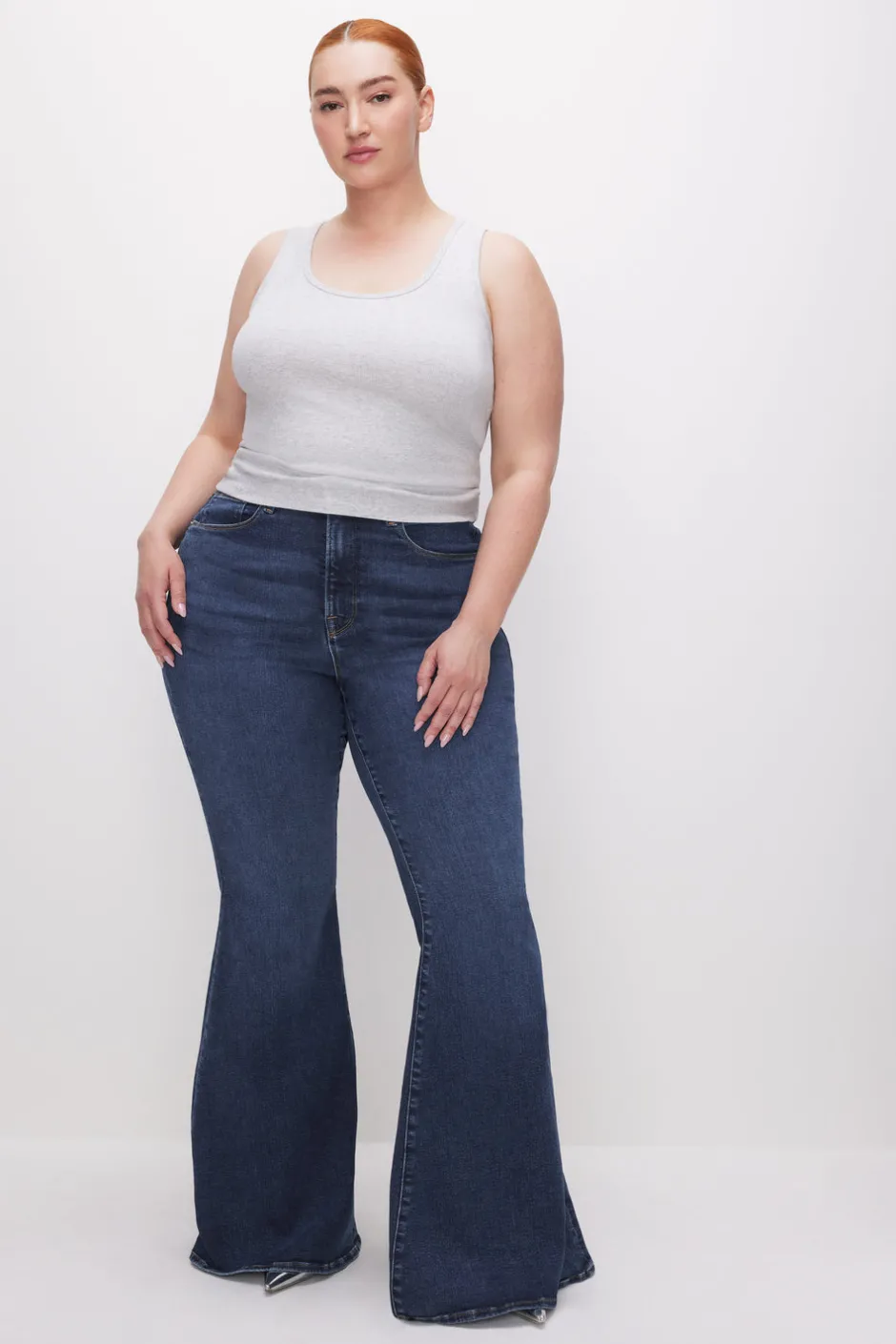 Good American Tops | Tees & Tanks<MICRO RIB TANK TOP Heather grey001