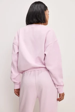 Good American Sweaters | Sweats<NEW YORK GRAPHIC SWEATSHIRT Washed cotton candy pink001