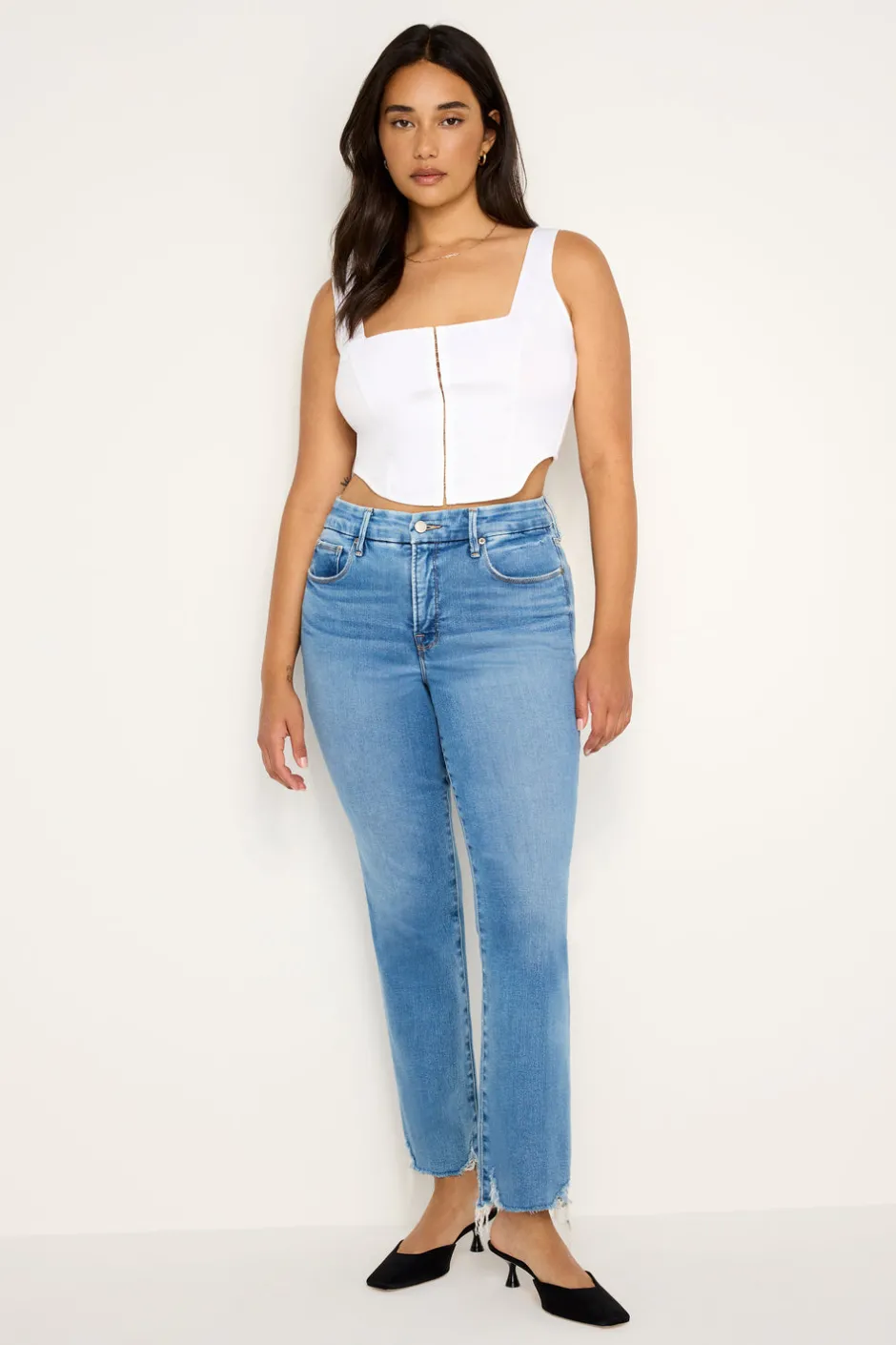 Good American Tops<POPLIN BUSTIER White001
