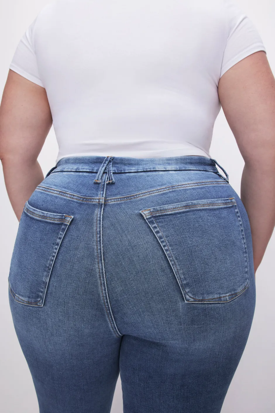 Good American Pants<POWER STRETCH PULL-ON STRAIGHT JEANS Indigo490