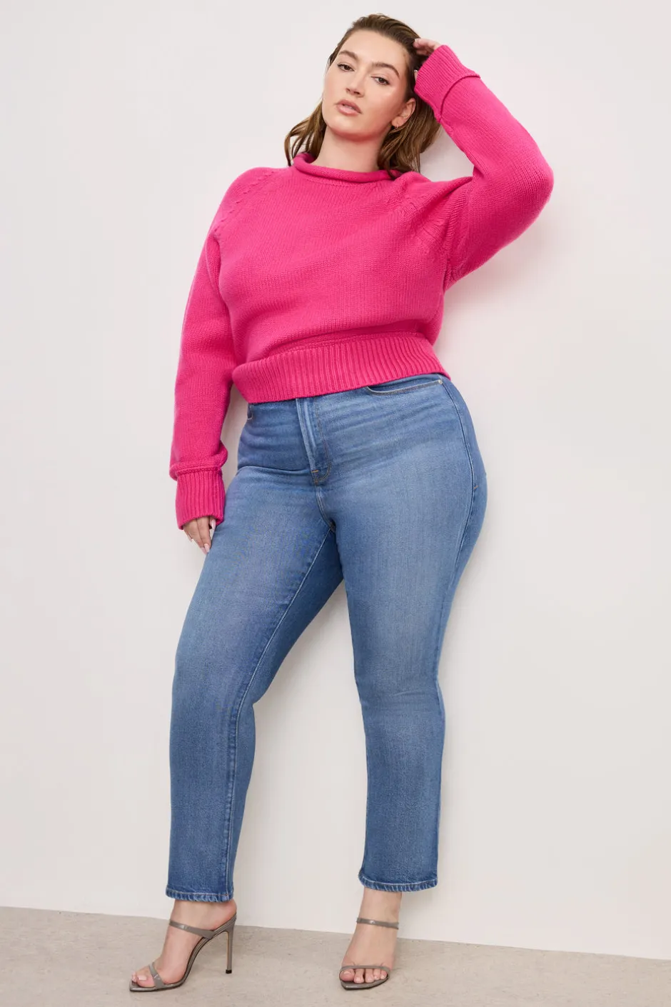 Good American Tops | Sweaters<ROLLNECK KNIT SWEATER Ballerina pink004