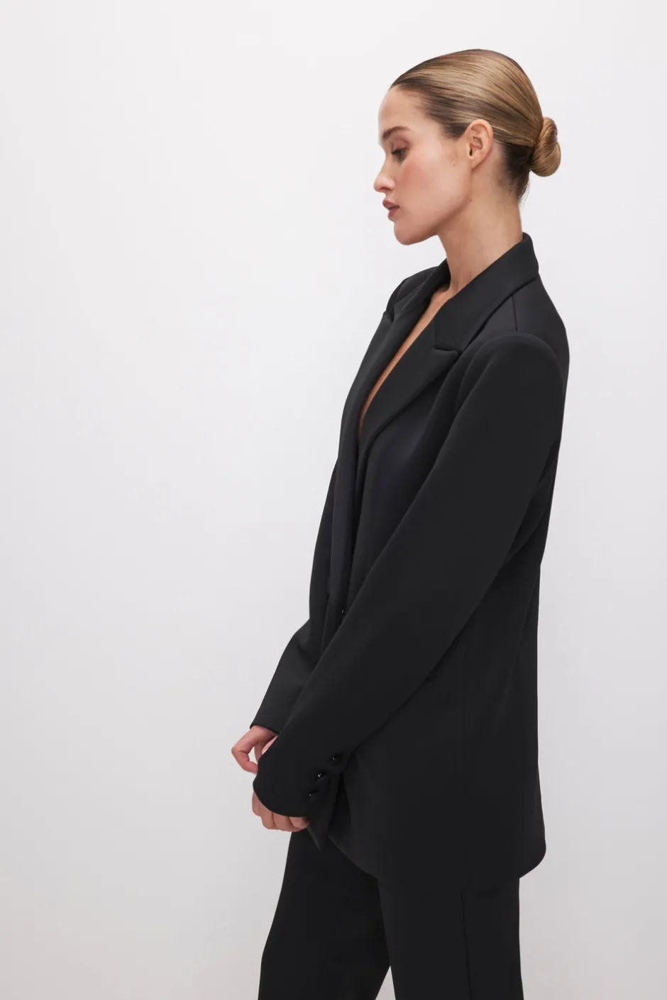 Good American Outerwear | Blazers<SCUBA BLAZER 2.0 Black001