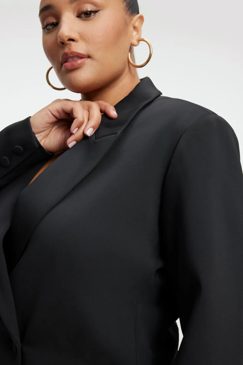 Good American Dresses<SCUBA BLAZER DRESS Black001