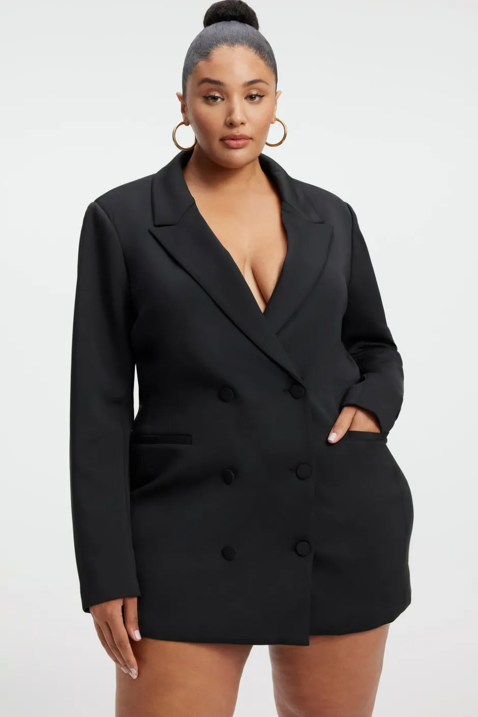 Good American Dresses<SCUBA BLAZER DRESS Black001