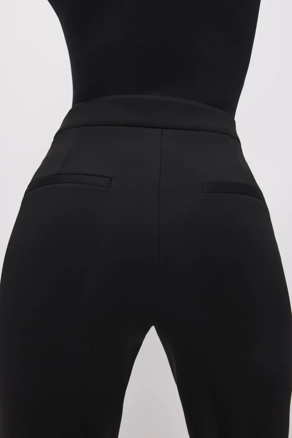 Good American Pants<SCUBA BOSS STRAIGHT TROUSER Black001