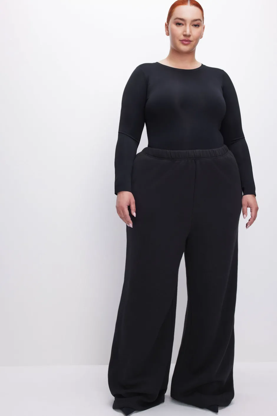 Good American Bodysuits<SCUBA CREWNECK BODYSUIT Black001