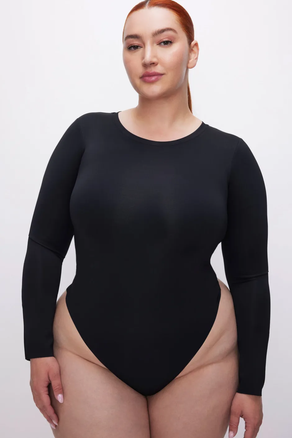 Good American Bodysuits<SCUBA CREWNECK BODYSUIT Black001