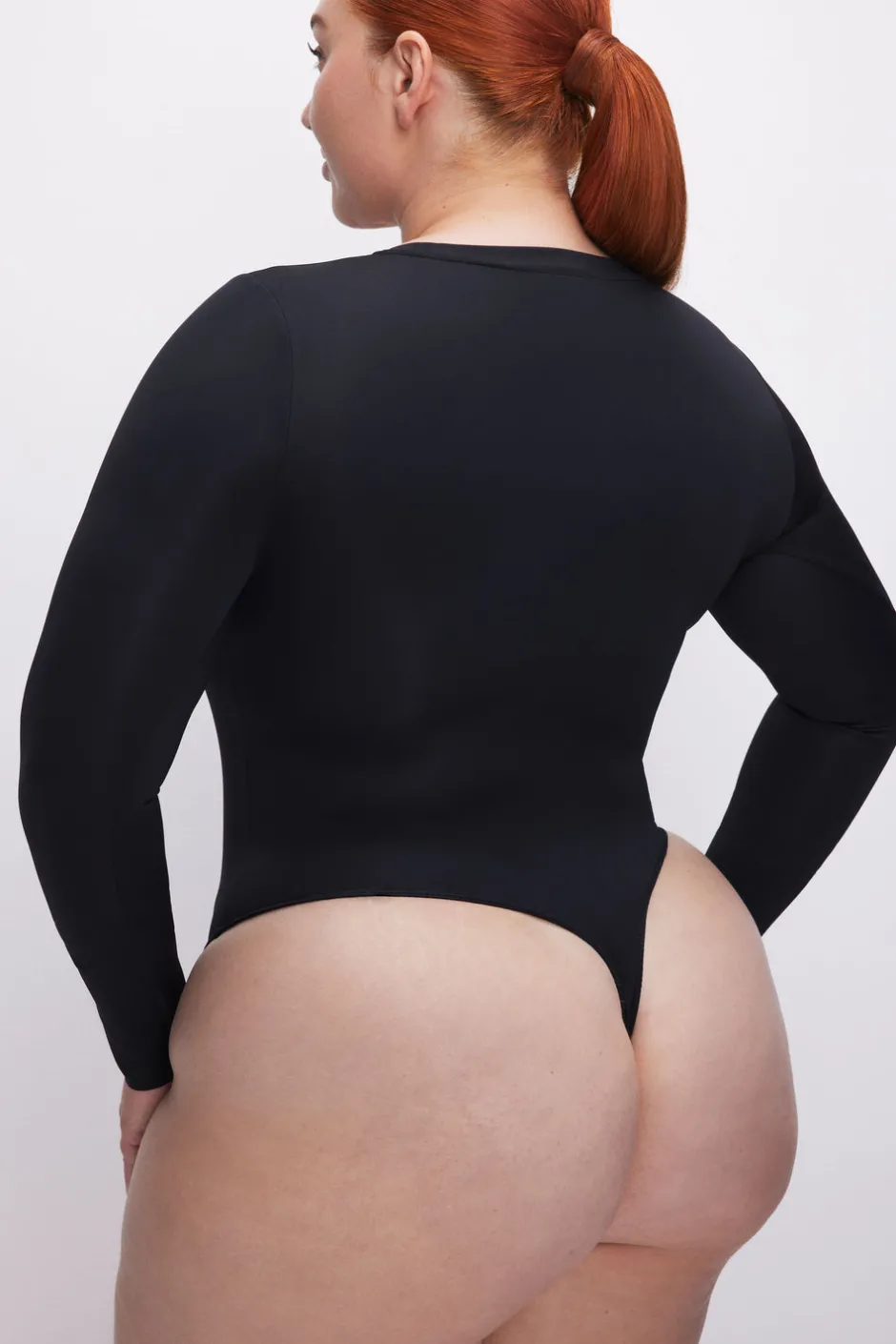 Good American Bodysuits<SCUBA CREWNECK BODYSUIT Black001