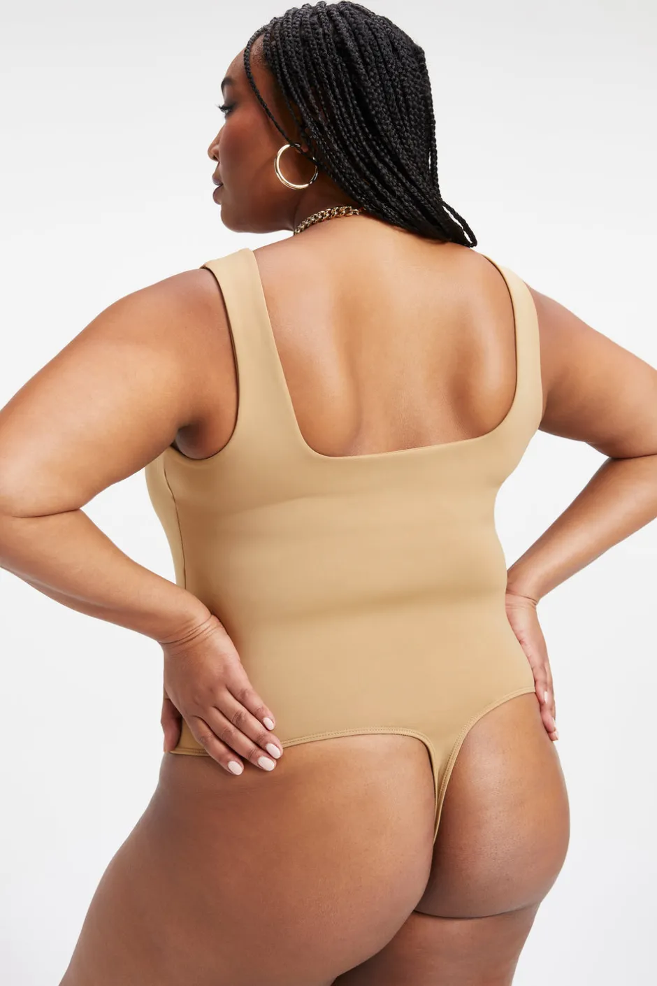 Good American Bodysuits<SCUBA MODERN TANK BODYSUIT Pecan001