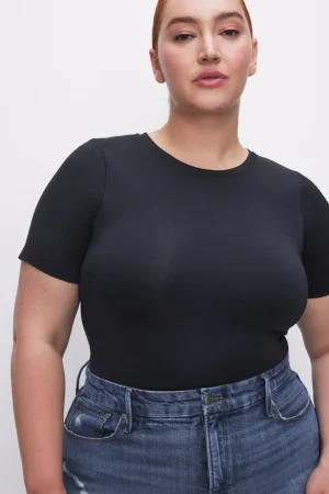 Good American Bodysuits<SCUBA TEE BODYSUIT Black001